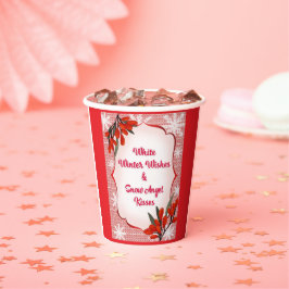 Winterberry White Winter Wishes Snow Angel Kisses  Papieren Bekers