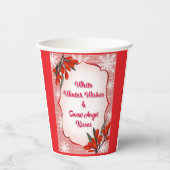 Winterberry White Winter Wishes Snow Angel Kisses  Papieren Bekers (Voorkant)