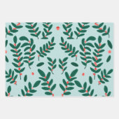 Winterbes-blauw Inpakpapier Vel (Voorkant 3)