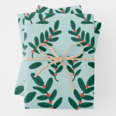 Winterbes-blauw Inpakpapier Vel (In situ)