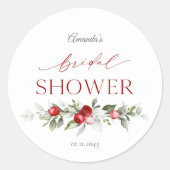 Winterbes Bruidsborrel  Ronde Sticker (Voorkant)