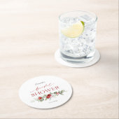 Winterbes Bruidsmeisjesfeest Ronde Kartonnen Onderzetter (Insitu)