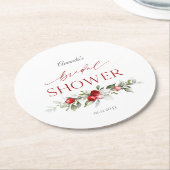 Winterbes Bruidsmeisjesfeest Ronde Kartonnen Onderzetter (Gebogen)