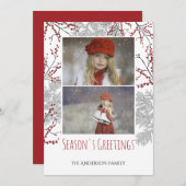 Winterbes Feestdagenkaart (Voorkant / Achterkant)