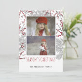 Winterbes Feestdagenkaart (Staand voorkant)