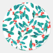 Winterbes (Festief) Ronde Sticker (Voorkant)