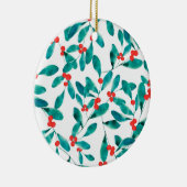 Winterbes (Festive) Keramisch Ornament (Rechts)