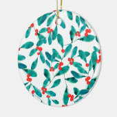 Winterbes (Festive) Keramisch Ornament (Links)