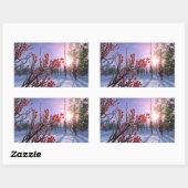 Winterbes in Ice-Stickers Rechthoekige Sticker (Vel)