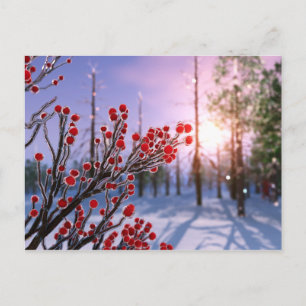 Winterbes in Ijs Ansichtkaart Briefkaart