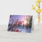 Winterbes in Ijs Kaart (Gele Bloem)