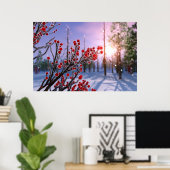 Winterbes in ijskap poster (Thuiskantoor)