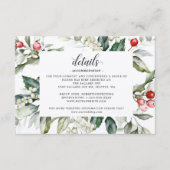 winterbes | Kerstmis | Huwelijksdetails Enclos Informatiekaartje (Voorkant)