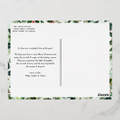 Winterbes met gevarieerde bladeren Foto Kerstmis Folie Feestdagen Briefkaart (Achterkant)