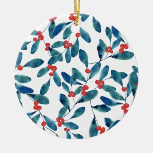 Winterbes (Vorst) Keramisch Ornament (Voorkant)
