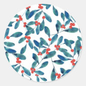 Winterbes (Vorst) Ronde Sticker (Voorkant)