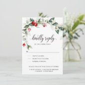 winterbes | vriendelijk antwoord | Maaltijdopties Informatiekaartje (Staand voorkant)