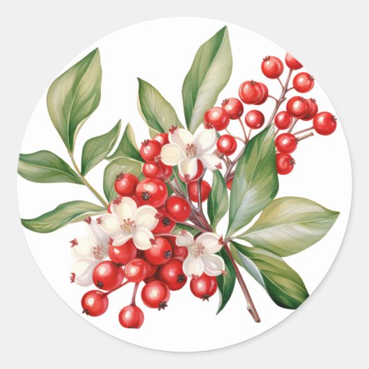 Winterbesjestickers Ronde Sticker (Voorkant)
