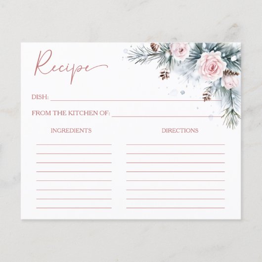 Winterbesneeuwde dennen vrijgezellenfeest recepten (Voorkant)