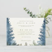  winterbesneeuwde pijnbomen groen kaart (Staand voorkant)