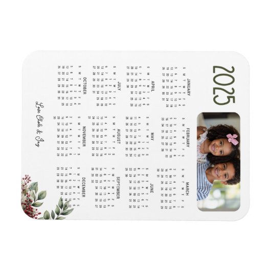 Winterbessen 2025 Kalender Kaart Magneet (Horizontaal)