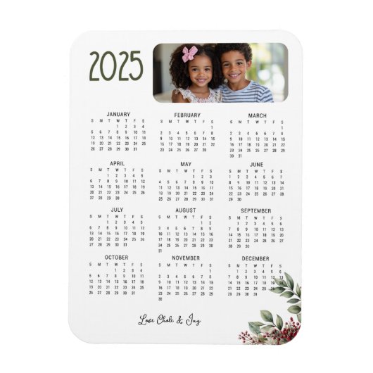 Winterbessen 2025 Kalender Kaart Magneet (Verticaal)