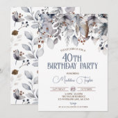 Winterbessen 40e verjaardag kaart (Voorkant / Achterkant)