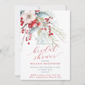 Winterbessen & Bladergroen & Rood Vrijgezellenfees Kaart (Voorkant)