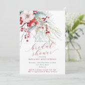 Winterbessen & Bladergroen & Rood Vrijgezellenfees Kaart (Staand voorkant)