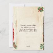 winterbessen Botanische vrolijke kerst Feestdagenkaart (Achterkant)