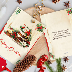  winterbessen Botanische vrolijke kerst Feestdagenkaart