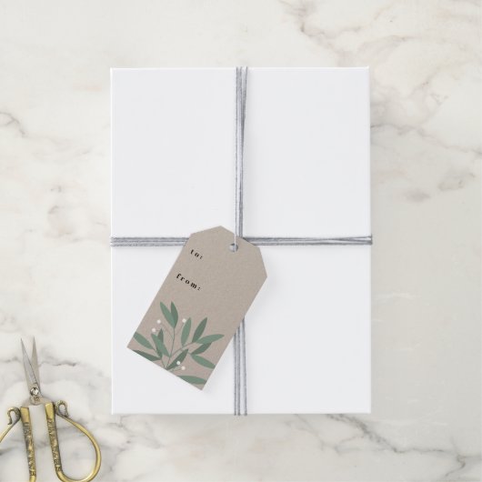 Winterbessen Cadeaulabel (Met Touw)