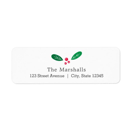 Winterbessen EDITABLE COLOR Holiday Address Label (Voorkant)