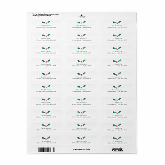 Winterbessen EDITABLE COLOR Holiday Address Label (Full Sheet)