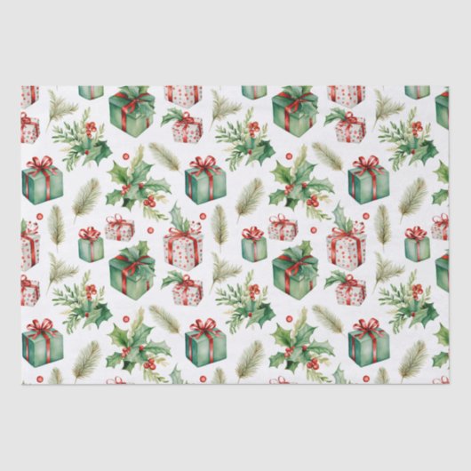 winterbessen en -cadeaus tissuepapier (Voorkant)