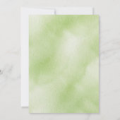 Winterbessen en dennen Waterverf groen bruiloft Save The Date (Achterkant)