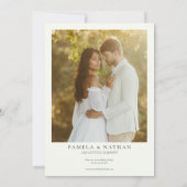 Winterbessen en dennen Waterverf groen Foto Save The Date (Achterkant)