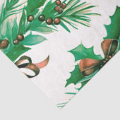 Winterbessen en groen ademen Kerstmis Tissuepapier (Detail)