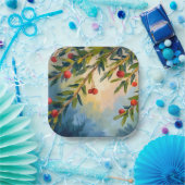 Winterbessen en groen | Feestdag Papieren Bordje (Feest)