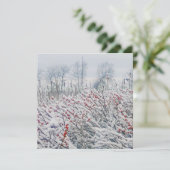 winterbessen en kattails kaart (Staand voorkant)