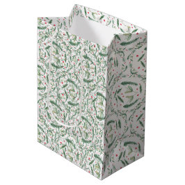 Winterbessen en takken Kerstweefselpapier Medium Cadeauzakje