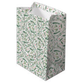 Winterbessen en takken Kerstweefselpapier Medium Cadeauzakje (Achterkant Gekanteld)