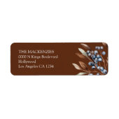 Winterbessen gepersonaliseerde kerst etiket (Voorkant)