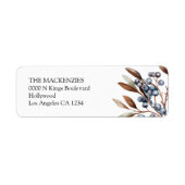 Winterbessen gepersonaliseerde kerst etiket (Voorkant)
