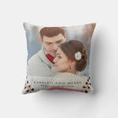 Winterbessen Getrouwd en Vrolijk Fotokussen Kussen (Achterkant)