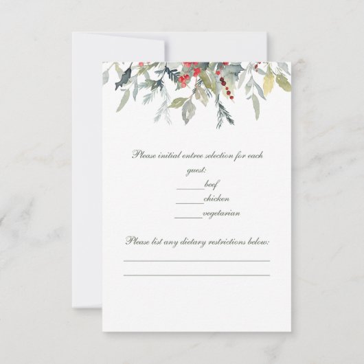 Winterbessen groen gebladerte antwoord (Achterkant)