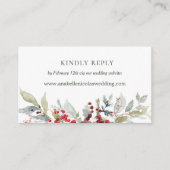 Winterbessen Groene Huwelijkswebsite RSVP Informatiekaartje (Voorkant)