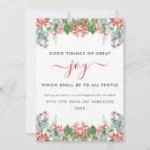 Winterbessen Groene Planten Vrolijk Christelijke K Feestdagenkaart (Voorkant)