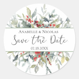 Winterbessen Groene Save the date Sticker
