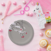 Winterbessen in sneeuw papieren bordje (Feest)